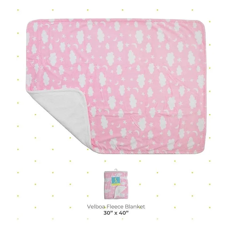 Spasilk - Fleece Velboa Blanket, Pink Celestial Image 3