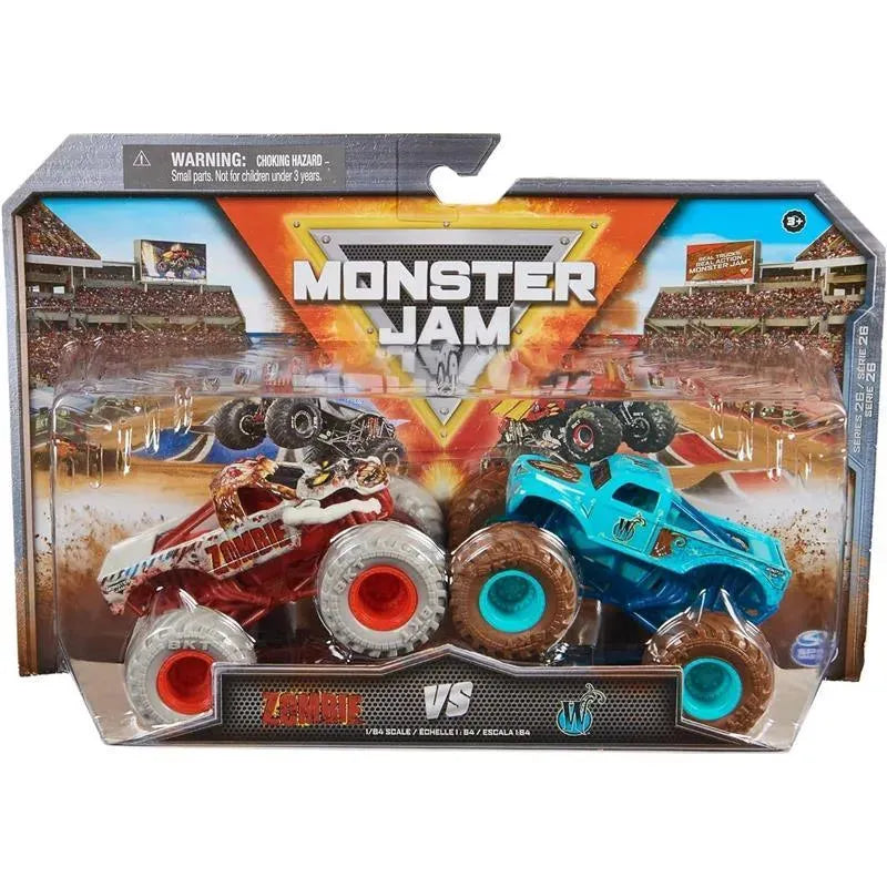 Spin Master - Monster Jam Official, Diecast Truck 2-Pack Series 26 'W' Whiplash vs Zombie Image 1