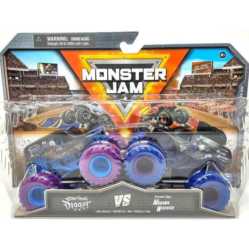 Spin Master - Monster Jam Son Uva Digger Vs. Mohawk Warrior Die-Cast Monster Trucks Image 2