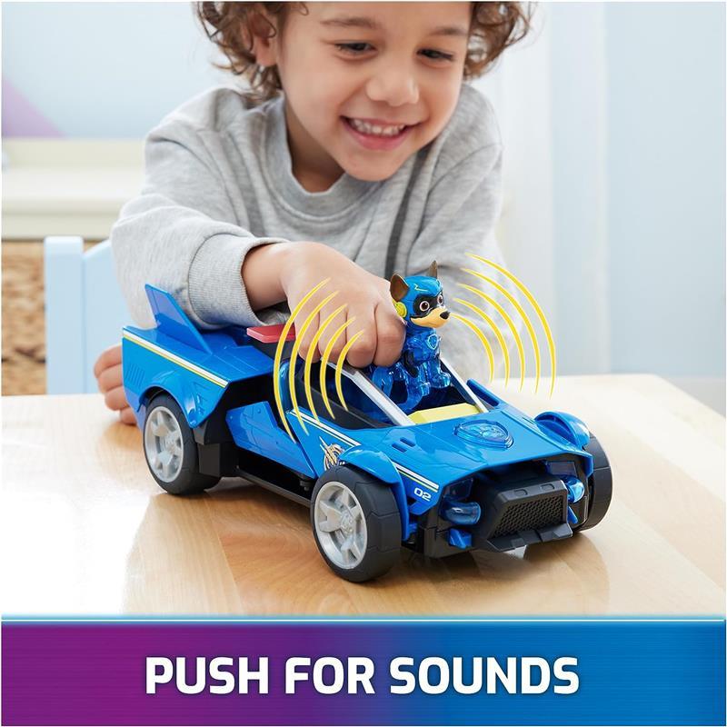 Spin Master - Paw Patrol: The Mighty Movie, Chase’s Mighty Transforming Cruiser, Lights and Sounds, Kids 3+ Image 4