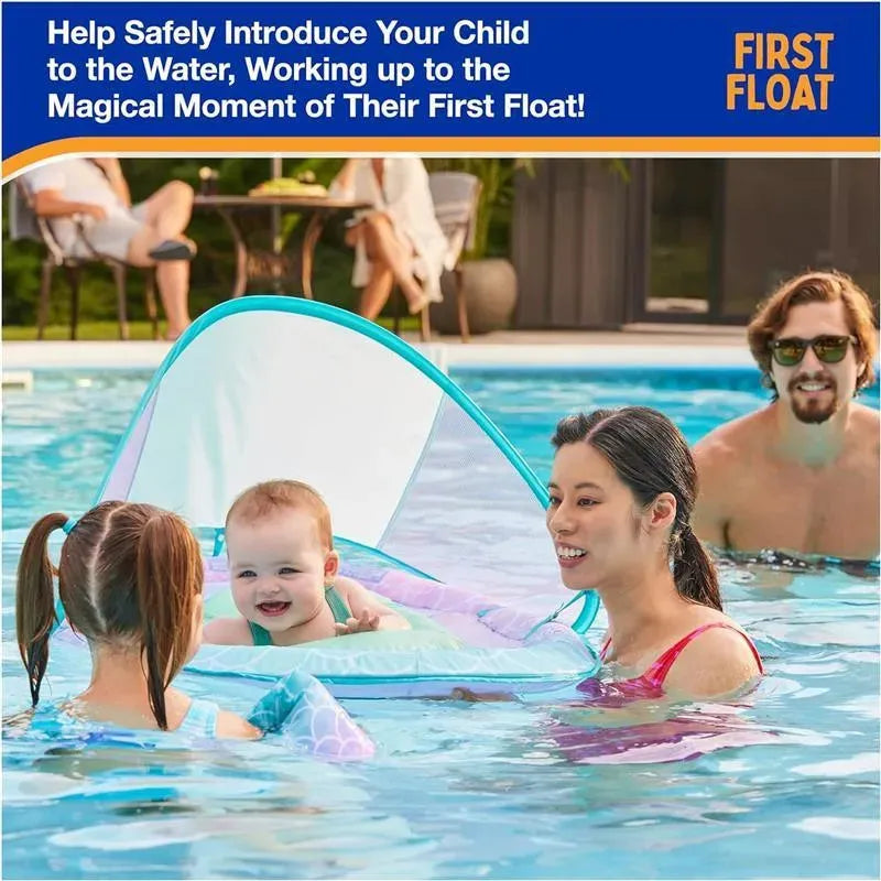 Spin Master - Swimways Baby Spring Pool Float, UPF Protection, Kids 9-24 Months, Mermaid Image 2