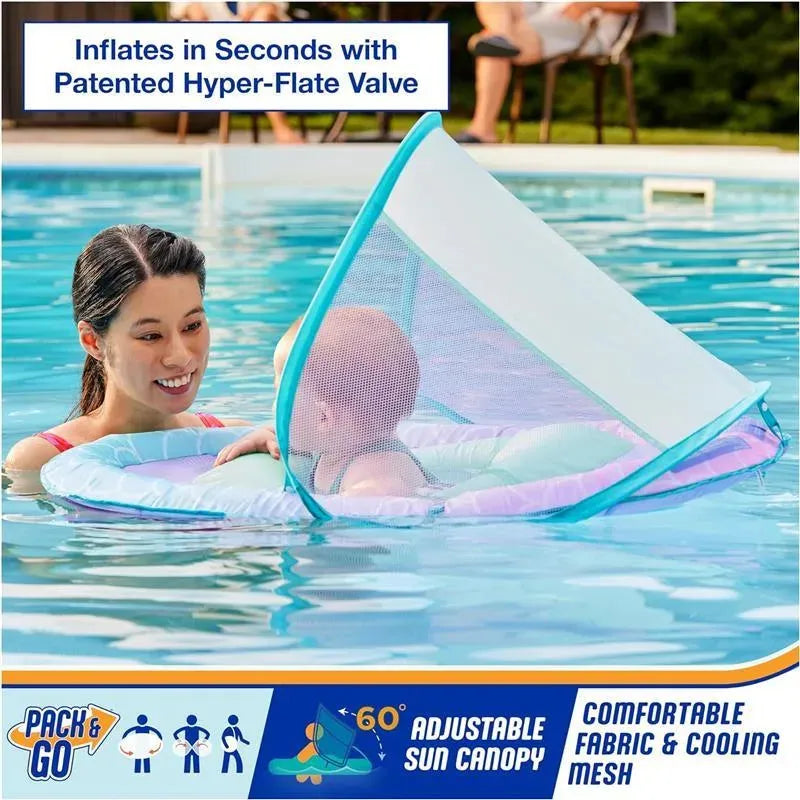 Spin Master - Swimways Baby Spring Pool Float, UPF Protection, Kids 9-24 Months, Mermaid Image 6