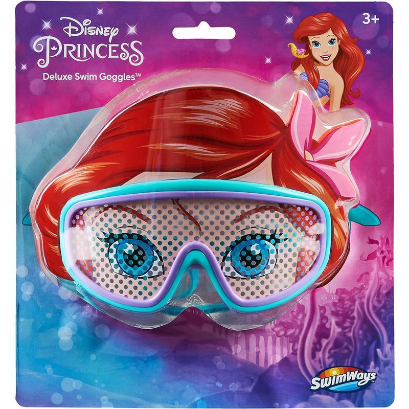 Spin Master - SwimWays Disney Princess Character Mask Kids Deluxe Swim Goggles, Ariel  Image 3