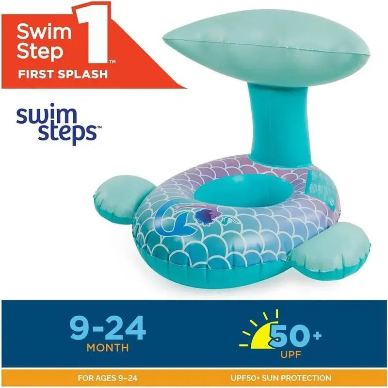 Spin Master - Swimways Sun Canopy Baby Boat, Toys for Kids Aged 9-24 Months, Mermaid Image 4