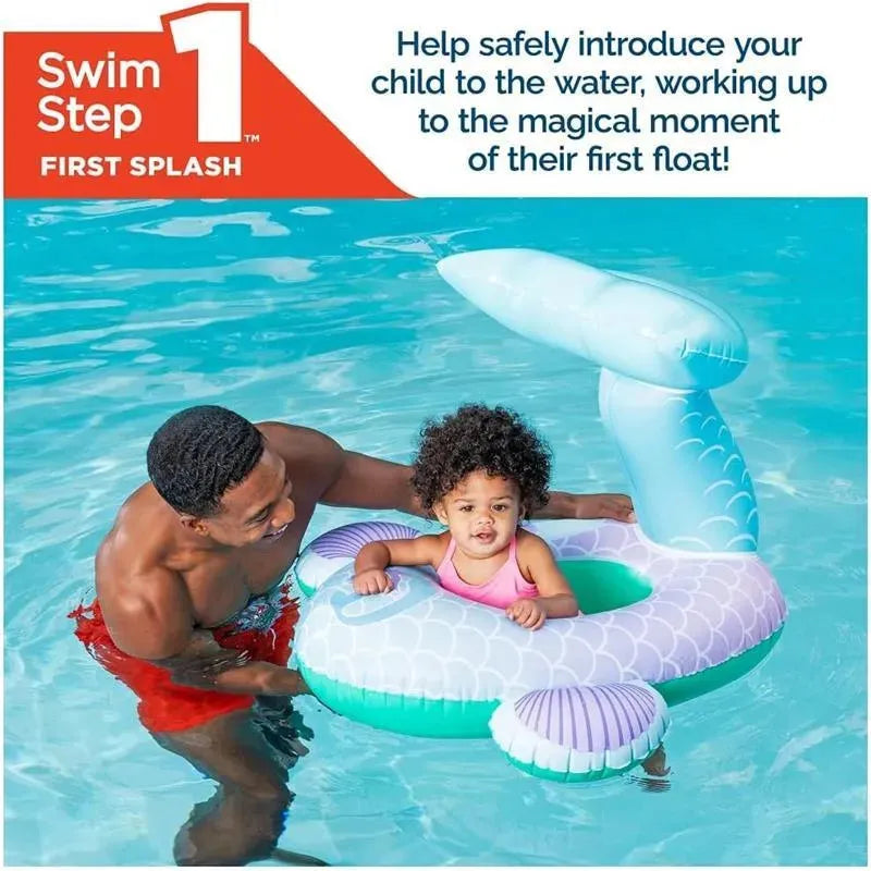 Spin Master - Swimways Sun Canopy Baby Boat, Toys for Kids Aged 9-24 Months, Mermaid Image 5