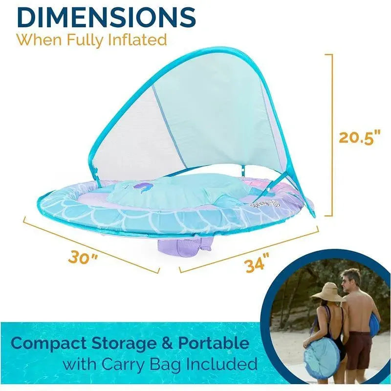 Spin Master - Swimways Sun Canopy Inflatable Baby Spring Float for Kids 9-24 Months, Mermaid Image 4