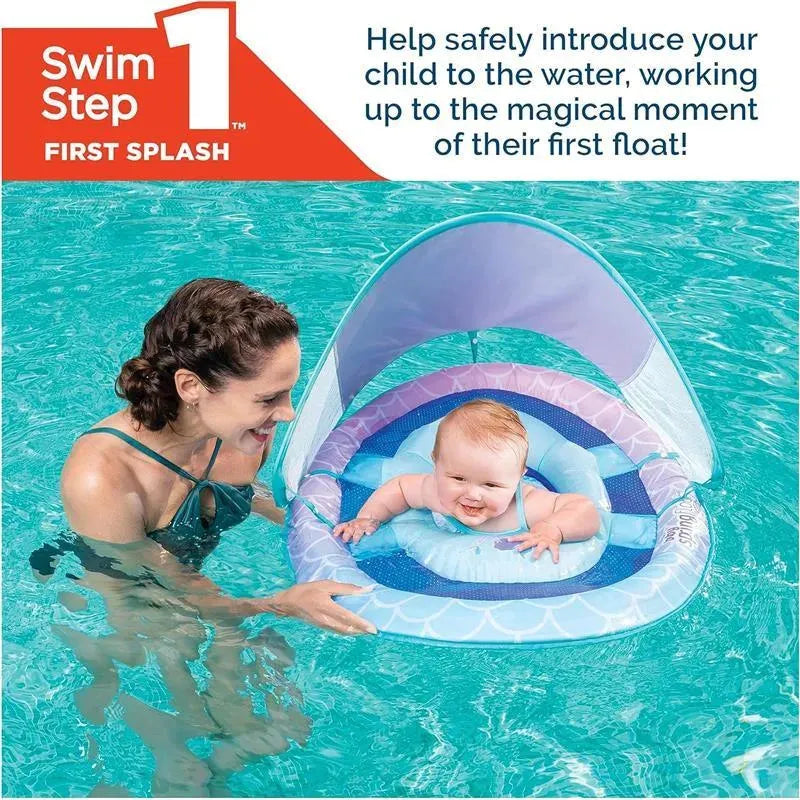 Spin Master - Swimways Sun Canopy Inflatable Baby Spring Float for Kids 9-24 Months, Mermaid Image 6