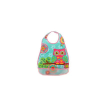 Stephen Joseph Wipeable Bib, Owl Image 2