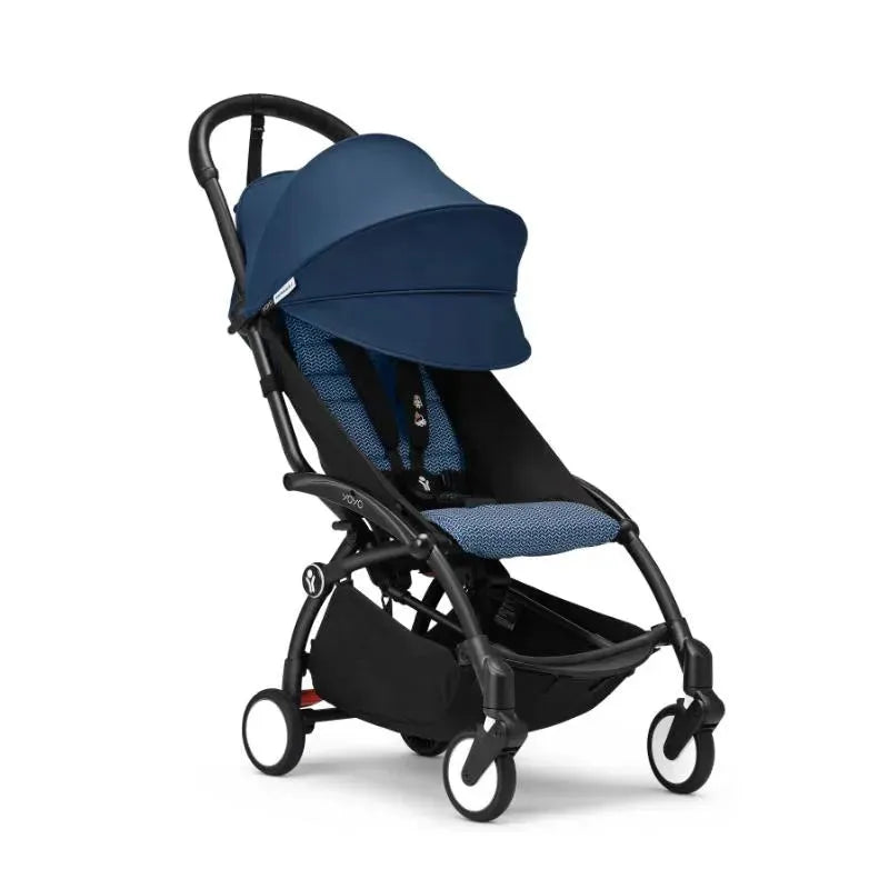 Stokke - Yoyo³ Stroller Black Bundle 6+, Air France Blue Image 4