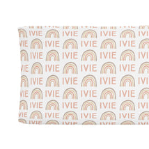 Sugar + Maple Personalized Changing Pad Cover | Rainbow Neutral - MacroBaby