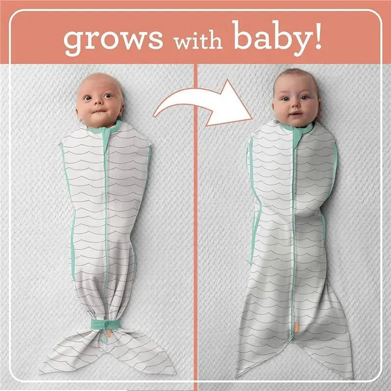 Summer Infant - SwaddleMe Room to Grow Pod, 0-6 Months, 1-Pack, Teal Waves Image 7