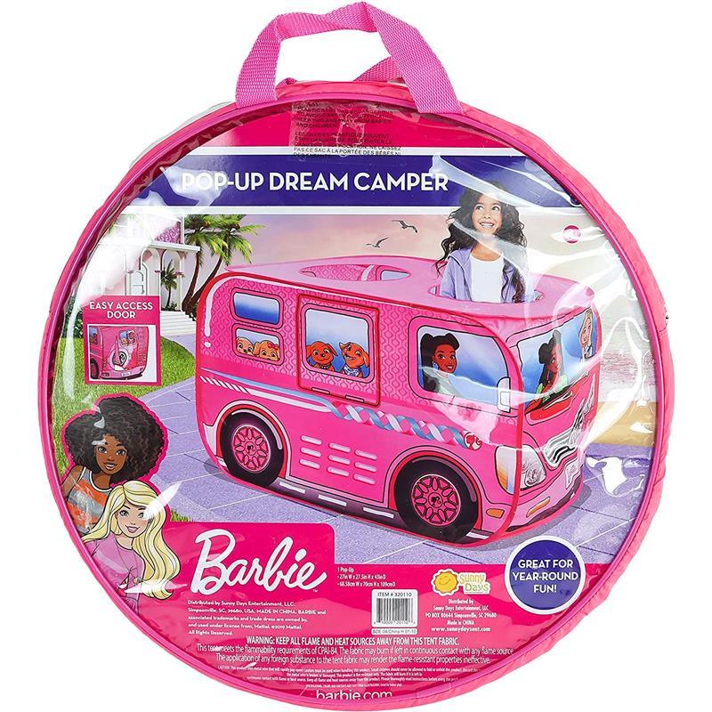 Sunny Days - Barbie Dream Camper Pop Up Play Tent Pink Image 4