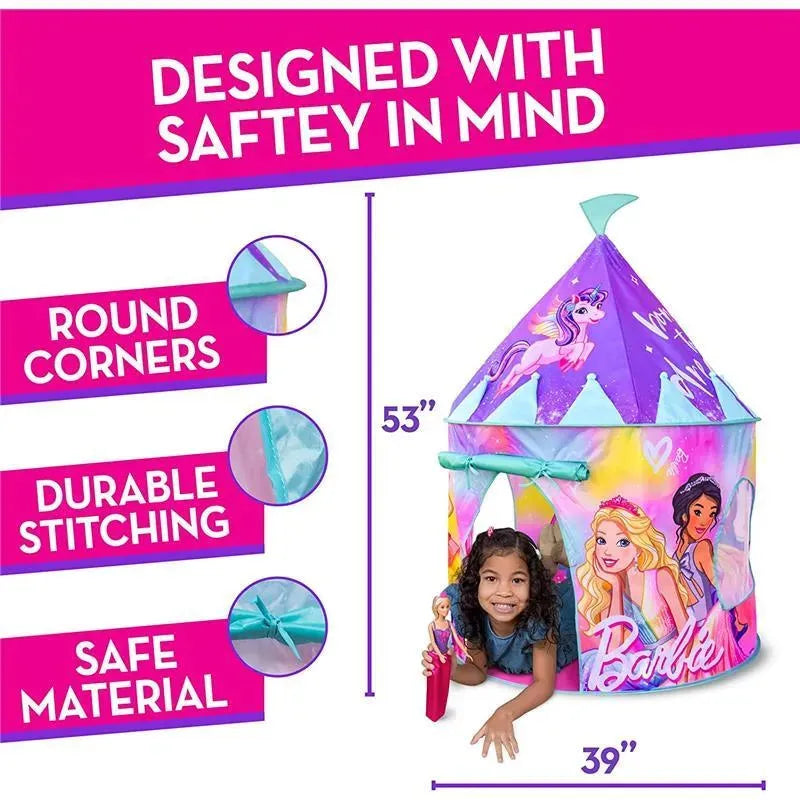 Sunny Days - Barbie Pop Up Castle Dreamtopia Pink Princess Play Tent Image 4