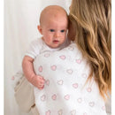 Swaddle Designs - Marquisette Swaddle Blanket Aimee, Pink Hearts Image 4