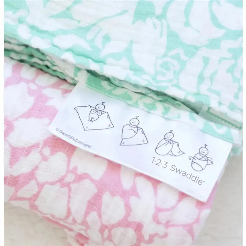 Swaddle Designs - Marquisette Swaddle Blanket, Watercolor Ice Cream Cones Image 4