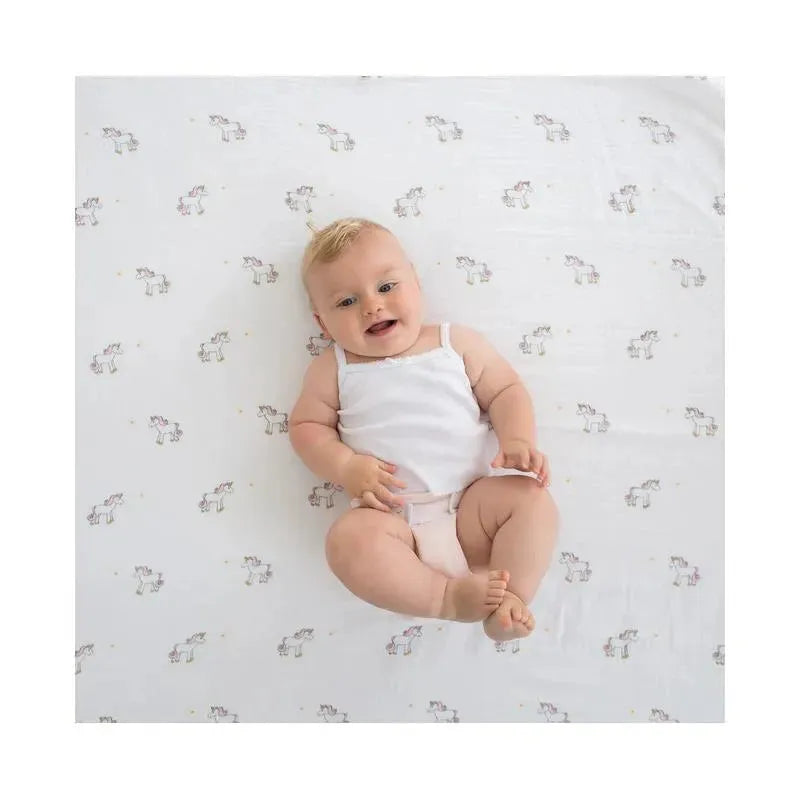 Swaddle Designs - Muslin Swaddle Blanket, Unicorn Image 5