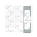 Swaddle Designs - Muslin Swaddle, Moons & Stars, Sterling & Pale Banana Image 1