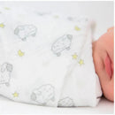 Swaddle Designs - Muslin Swaddle, Moons & Stars, Sterling & Pale Banana Image 3