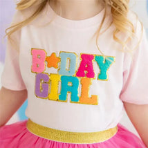 Sweet Wink - Birthday Girl Patch T-Shirt Kids Short Sleeve Shirt Image 2