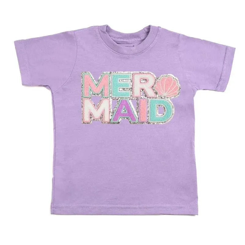 Sweet Wink - Kids Mermaid Patch Short Sleeve T-Shirt Image 1