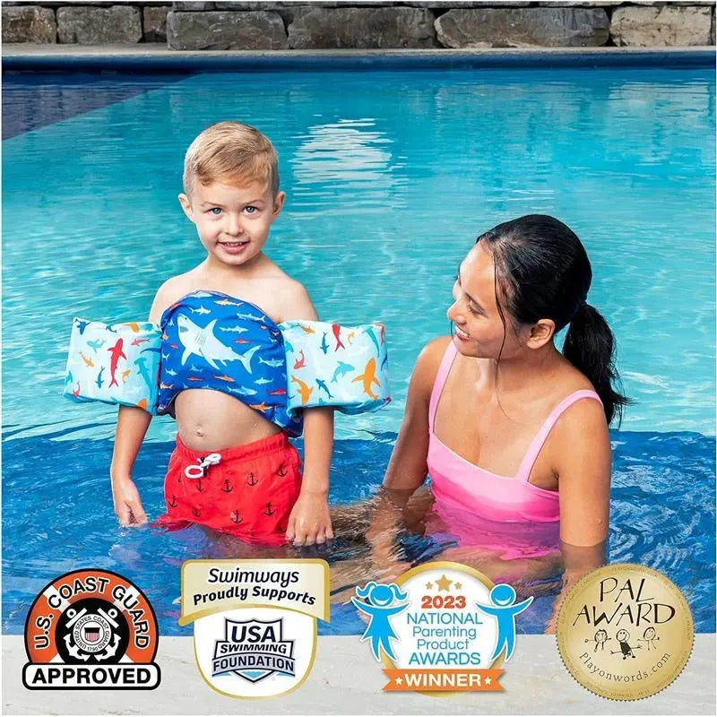 SwimWays - Swim Trainer, US Coast Guard Approved Life Vest, Shark Image 5