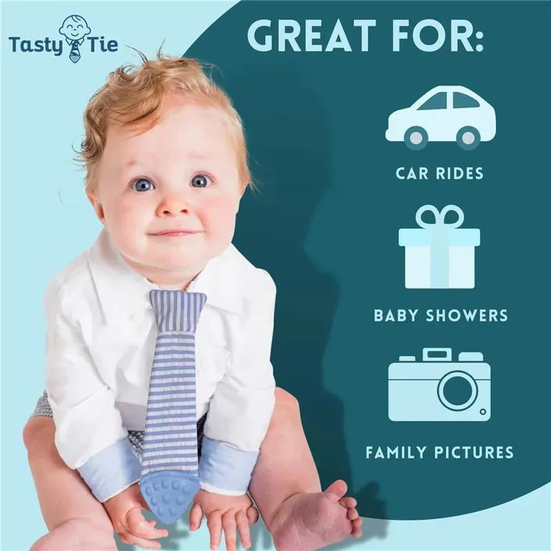 Tasty Tie - Teething Bib Tie, Shark Image 4