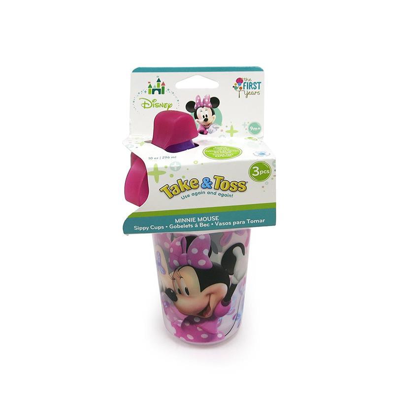 The First Years The First Year's Minnie Mouse 10 Oz sippy cup 3 pack with  travel Cap 