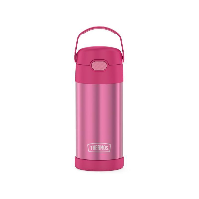 Insulated Straw Water Bottle | Kids Insulated Bottle | Thermos Bottle 12  Ounce Bottle - by Primo Passi (Pink)