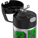 THERMOS - Vacuum Insulated Stainless Steel 12oz Straw Bottle, Minecraft Image 2