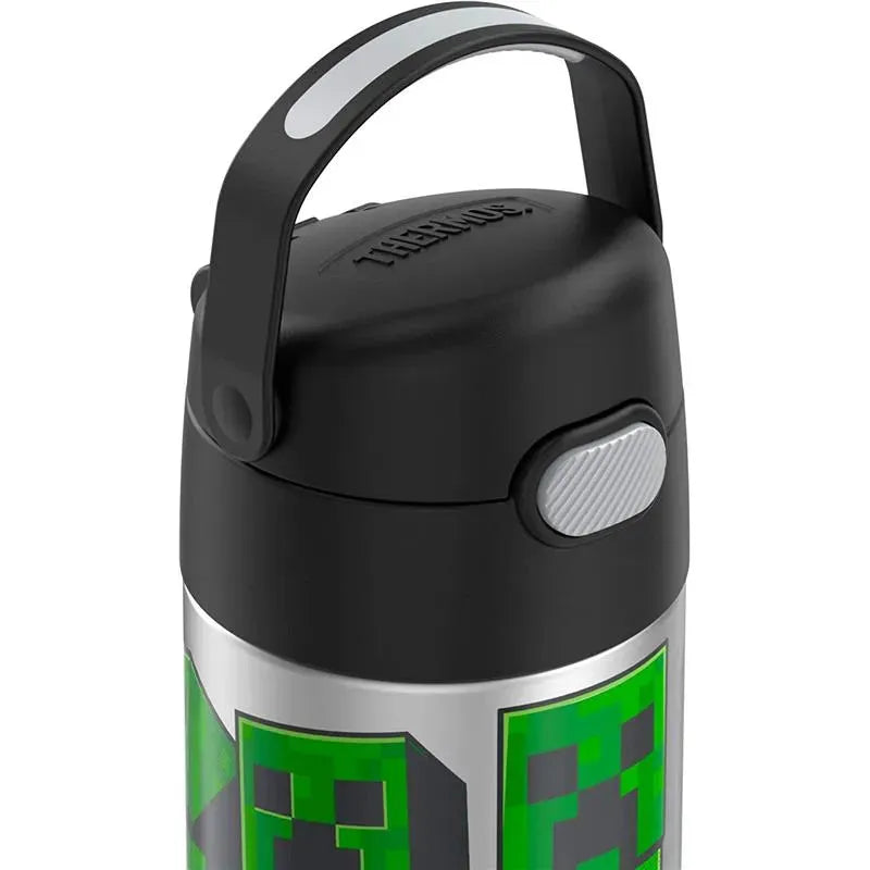 THERMOS - Vacuum Insulated Stainless Steel 12oz Straw Bottle, Minecraft Image 3