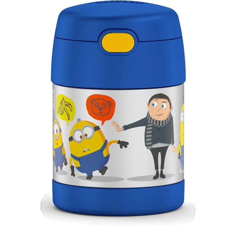 THERMOS - Stainless Steel Vacuum Insulated Food Jar with Spoon, 10 Oz, Minions Image 1