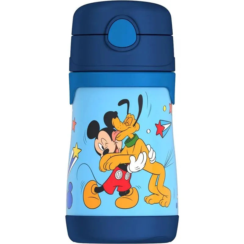 THERMOS - Vacuum Insulated Stainless Steel 10oz Straw Bottle, Mickey Mouse Image 1