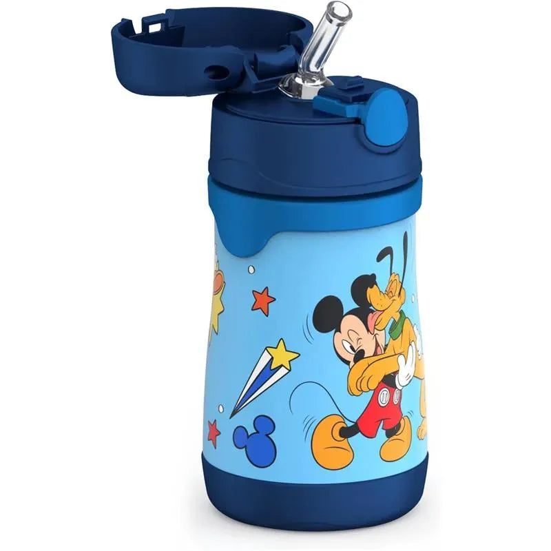 THERMOS - Vacuum Insulated Stainless Steel 10oz Straw Bottle, Mickey Mouse Image 2