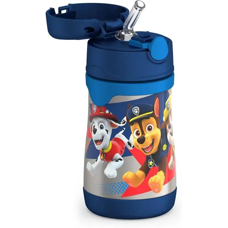 THERMOS - Vacuum Insulated Stainless Steel 10oz Straw Bottle, Paw Patrol Boy Image 3