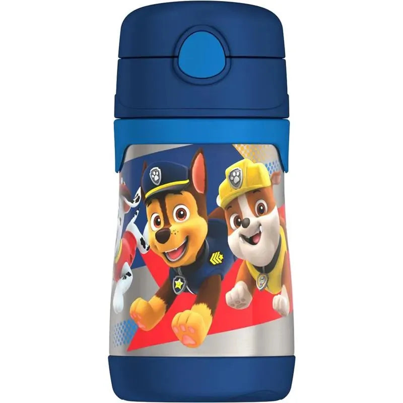 THERMOS - Vacuum Insulated Stainless Steel 10oz Straw Bottle, Paw Patrol Boy Image 4