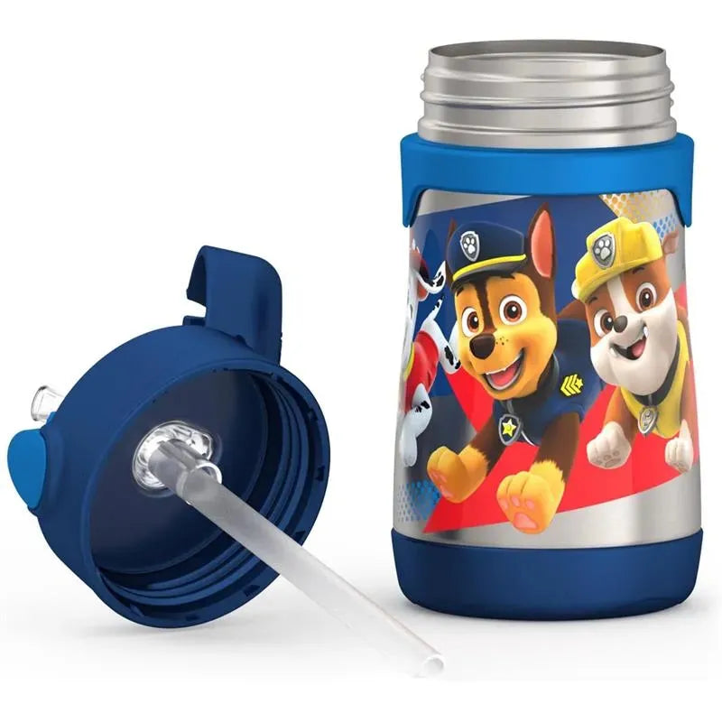 THERMOS - Vacuum Insulated Stainless Steel 10oz Straw Bottle, Paw Patrol Boy Image 5