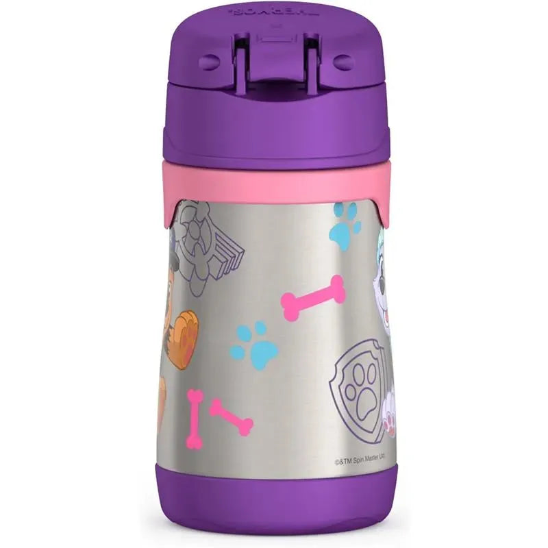 THERMOS - Vacuum Insulated Stainless Steel 10oz Straw Bottle, Paw Patrol Girl Image 5