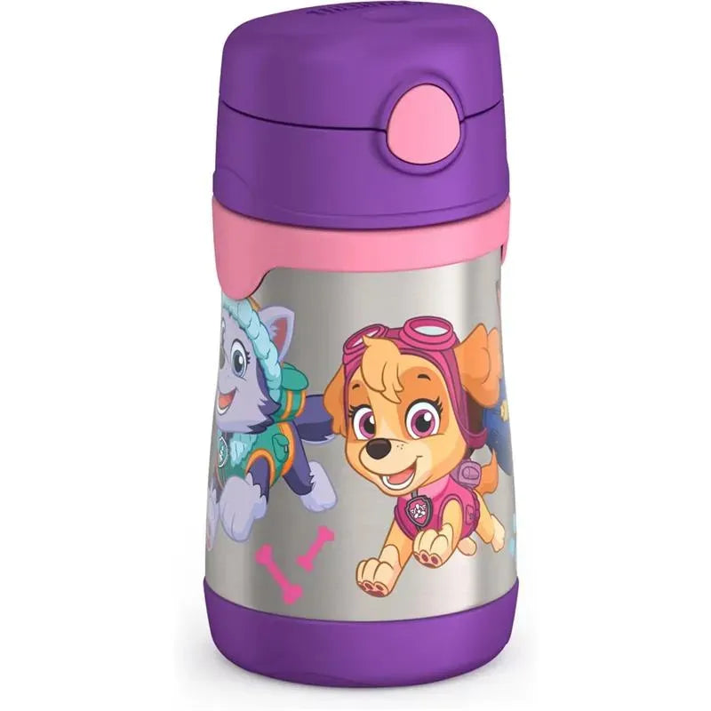 THERMOS - Vacuum Insulated Stainless Steel 10oz Straw Bottle, Paw Patrol Girl Image 6