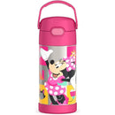 THERMOS - Vacuum Insulated Stainless Steel 12oz Straw Bottle, Minnie Mouse Image 1