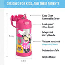 THERMOS - Vacuum Insulated Stainless Steel 12oz Straw Bottle, Minnie Mouse Image 2