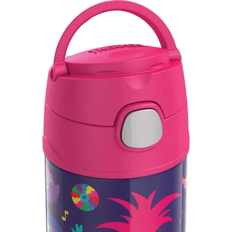 THERMOS - Vacuum Insulated Stainless Steel 12oz Straw Bottle, Trolls 3 Image 3