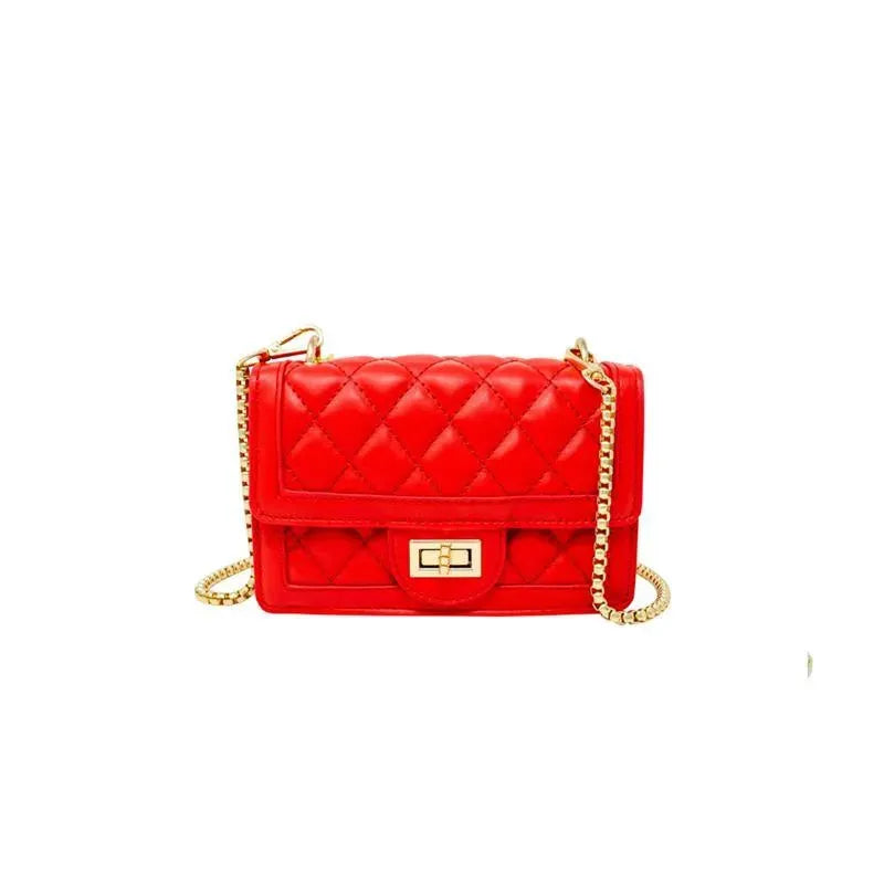 Tiny Treats - Classic Quilted Large Flap Handbag, Red Image 1