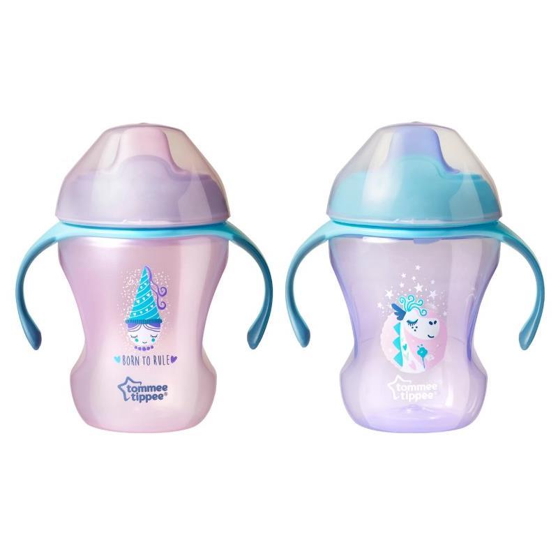 Tommee Tippee Insulated 9oz Non-Spill Portable Toddler Cup- Pink/Mint - 2pk