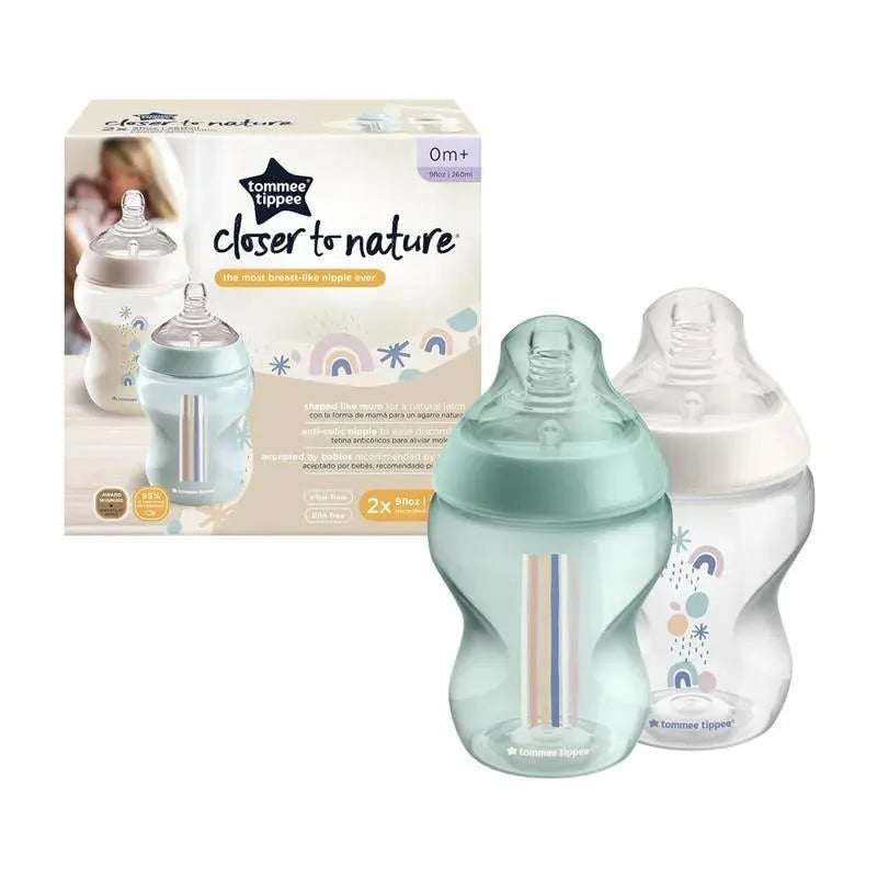 Tommee Tippee - Closer To Nature 2Pk 9Oz, Deco Bottle Boy Image 2