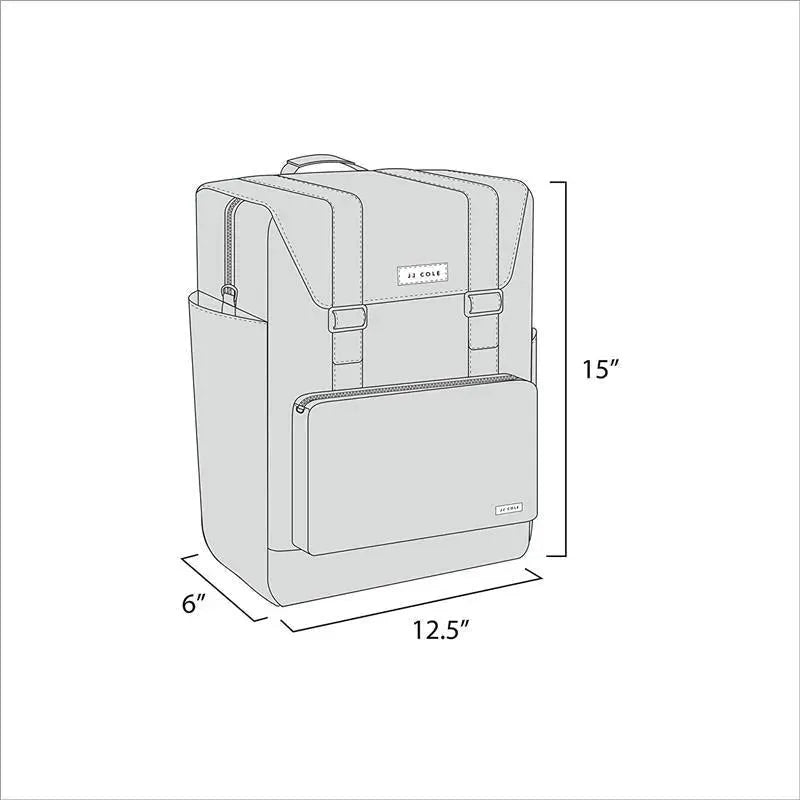 Tomy - Jj Cole Onyx & Ivory Bloomfield Knapsack Diaper Bag Image 7