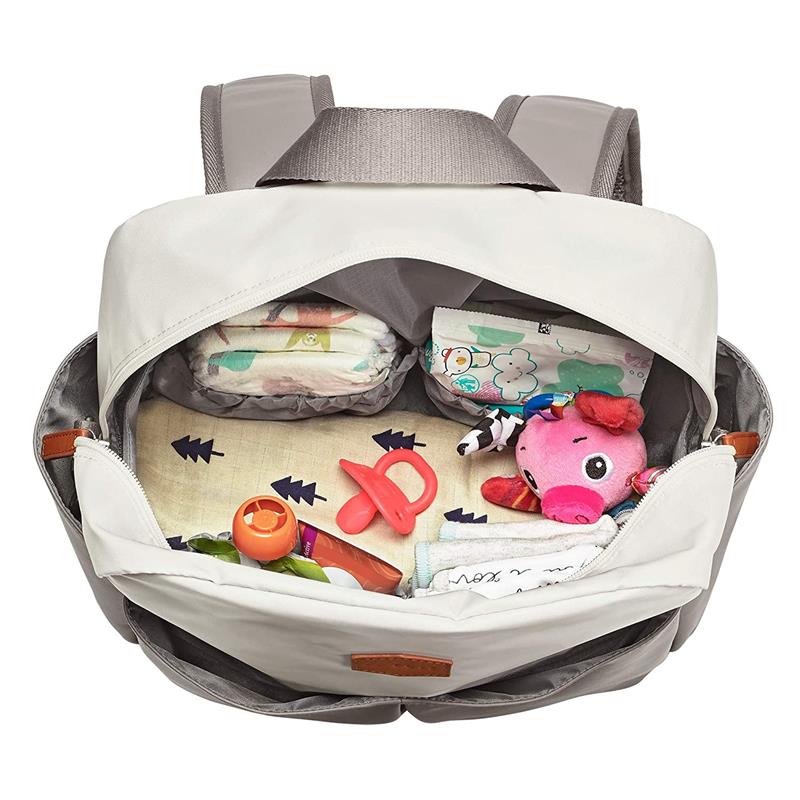 Tomy - Jj Cole Popperton Backpack Diaper Bag, Cream Mushroom Image 9