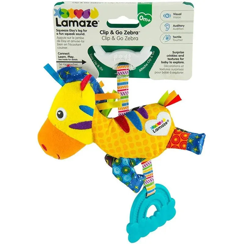 Tomy Lamaze Clip On Car Seat Toy, Zebra Image 4