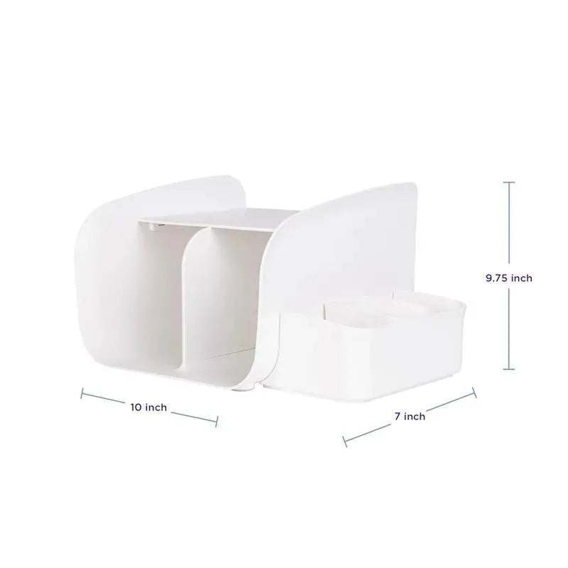 Ubbi - Caddy Organizer, Stores Baby Diapers, Wipes & Baby Accessories, White Image 3