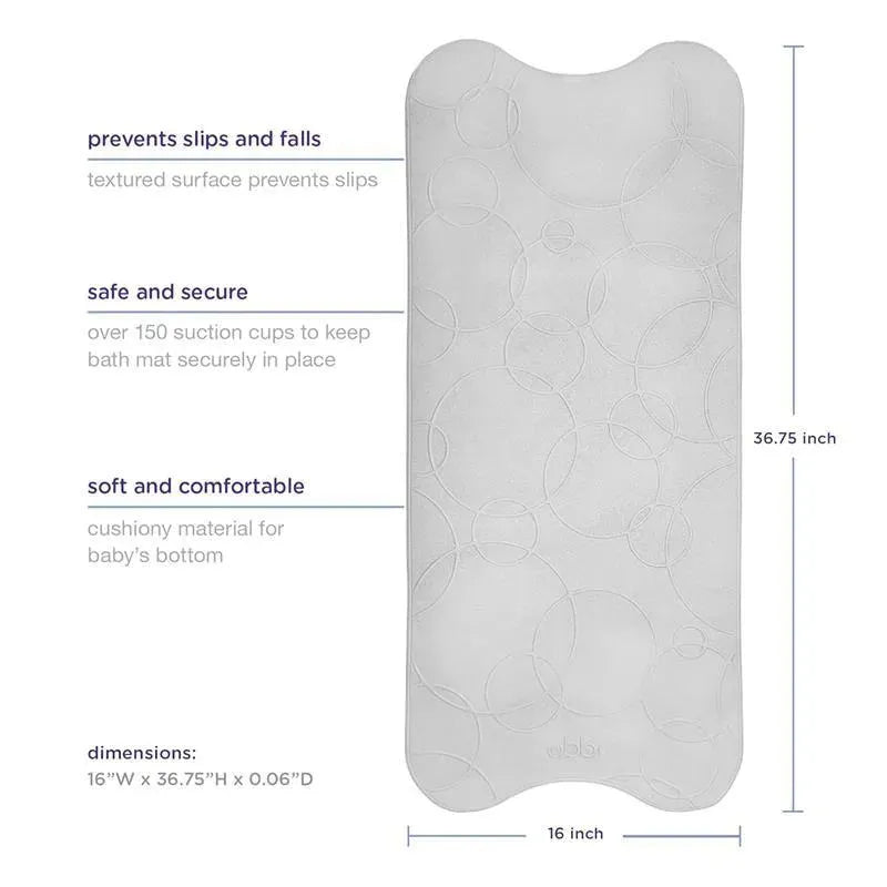 Ubbi - Cushioned Non-Slip Bath Mat for Baby, Gray Image 3