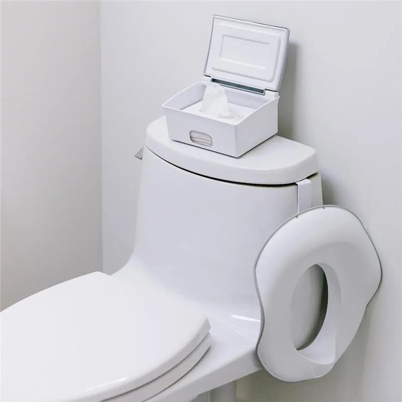 Ubbi - Flushable Wipes Dispenser, White/Grey Image 4